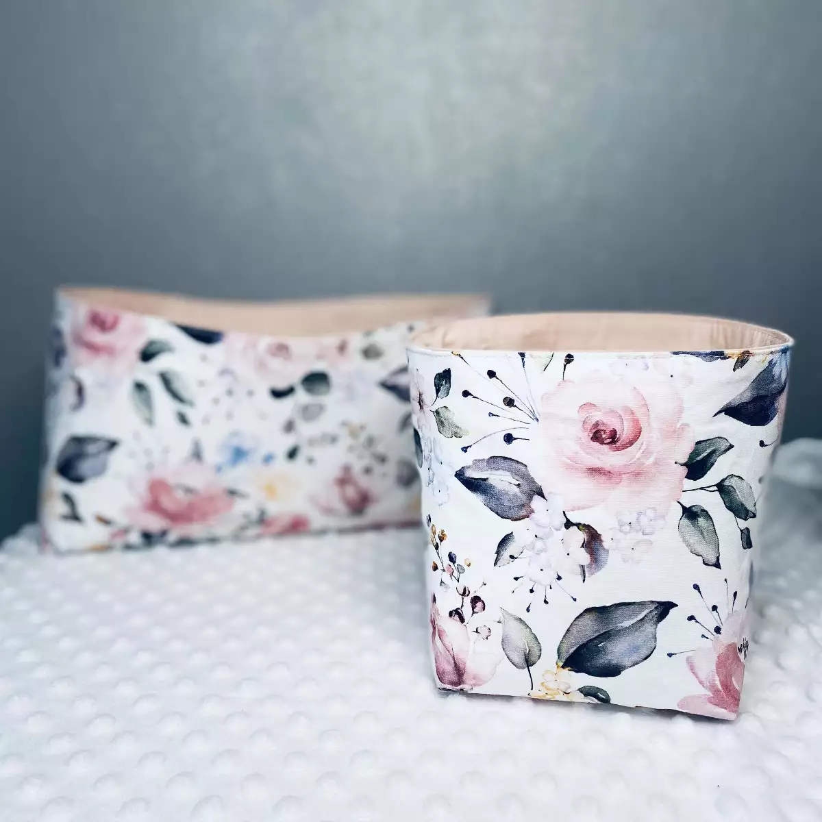 Panier De Rangement Bébé - Sac à Langer Organisateur, 38x22x18cm - Multi-poches, Facile à Transporter - Blanc Pratique